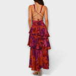 Gisela | Abito in chiffon con scollo a V e strati fluidi — 4