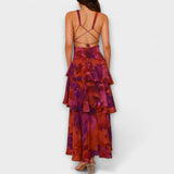 Gisela | Abito in chiffon con scollo a V e strati fluidi — 4