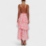 Gisela | Abito in chiffon con scollo a V e strati fluidi — 6