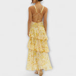Gisela | Abito in chiffon con scollo a V e strati fluidi — 10