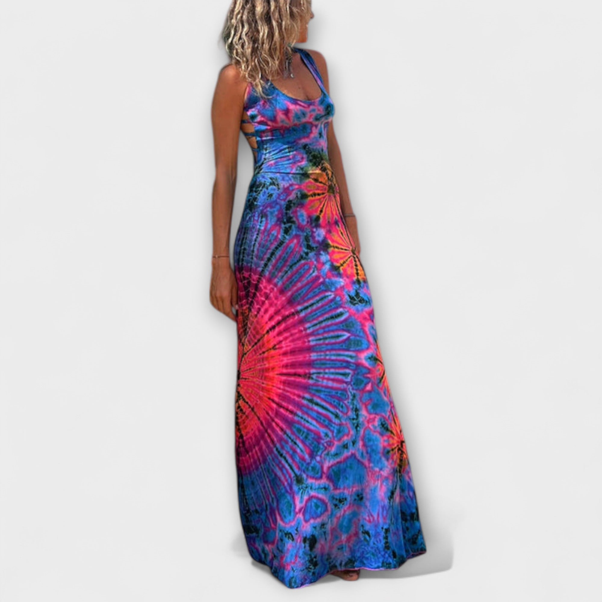 Ursel | Abito lungo con stampa tie-dye di La Bamba — 1