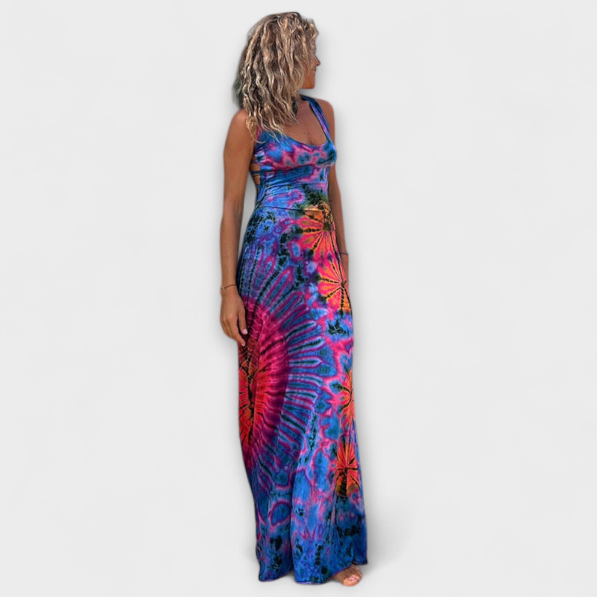Ursel | Abito lungo con stampa tie-dye di La Bamba — 2