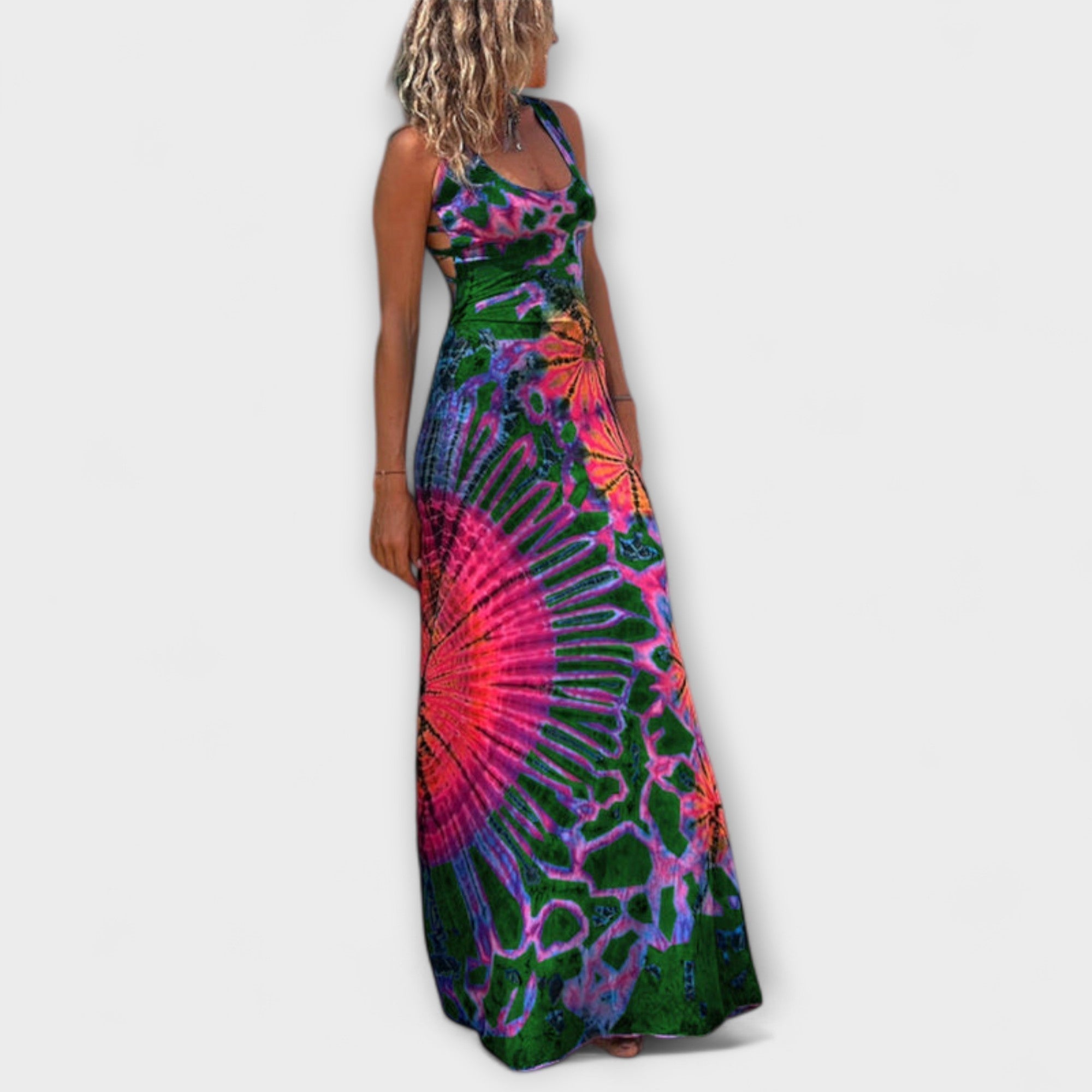 Ursel | Abito lungo con stampa tie-dye di La Bamba — 7
