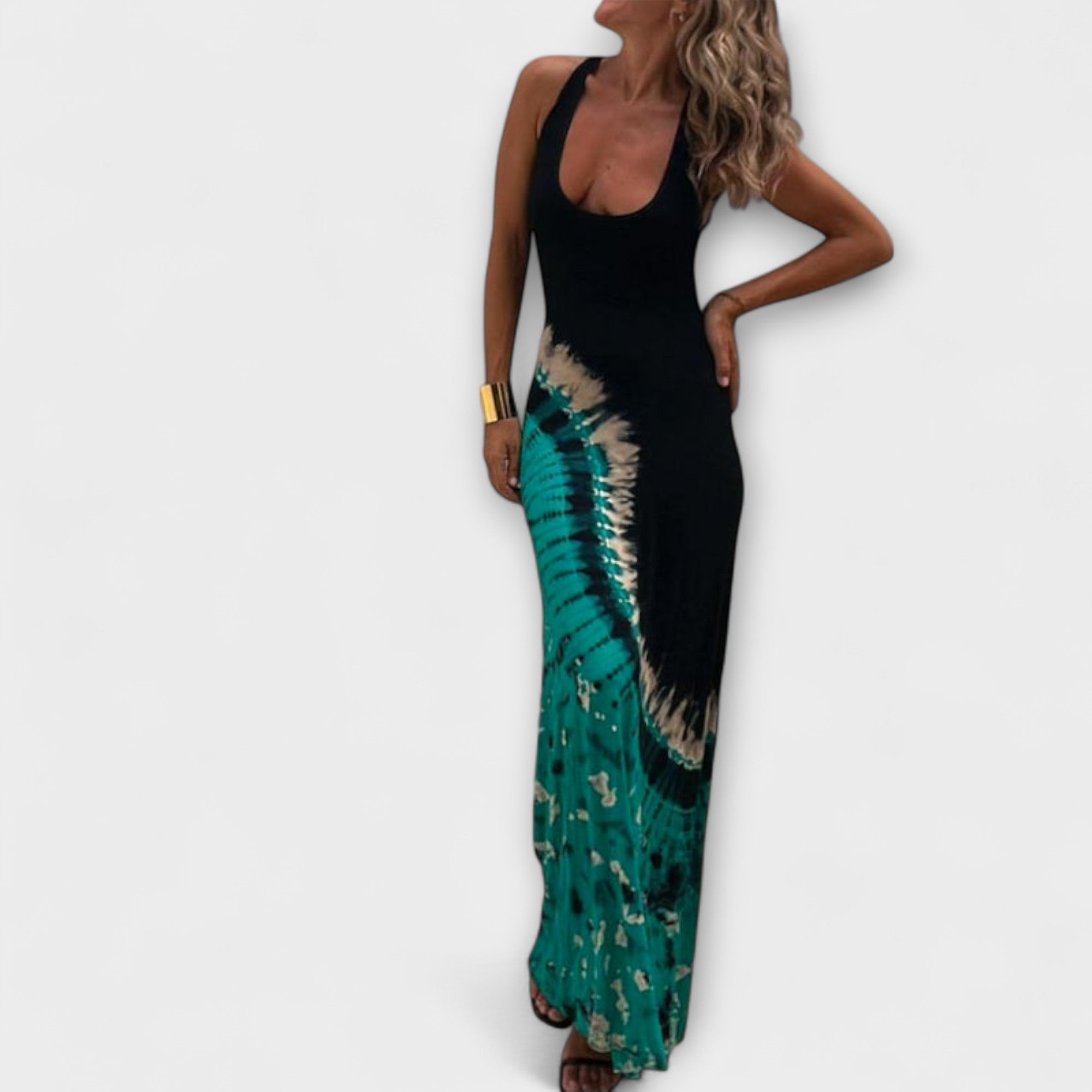 Diana | Maxi abito effetto tie-dye con cielo stellato — 1