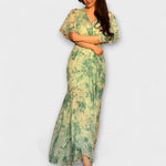 Friedl | Elegante abito floreale con scollo a V — 1