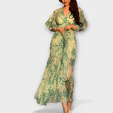 Friedl | Elegante abito floreale con scollo a V — 2
