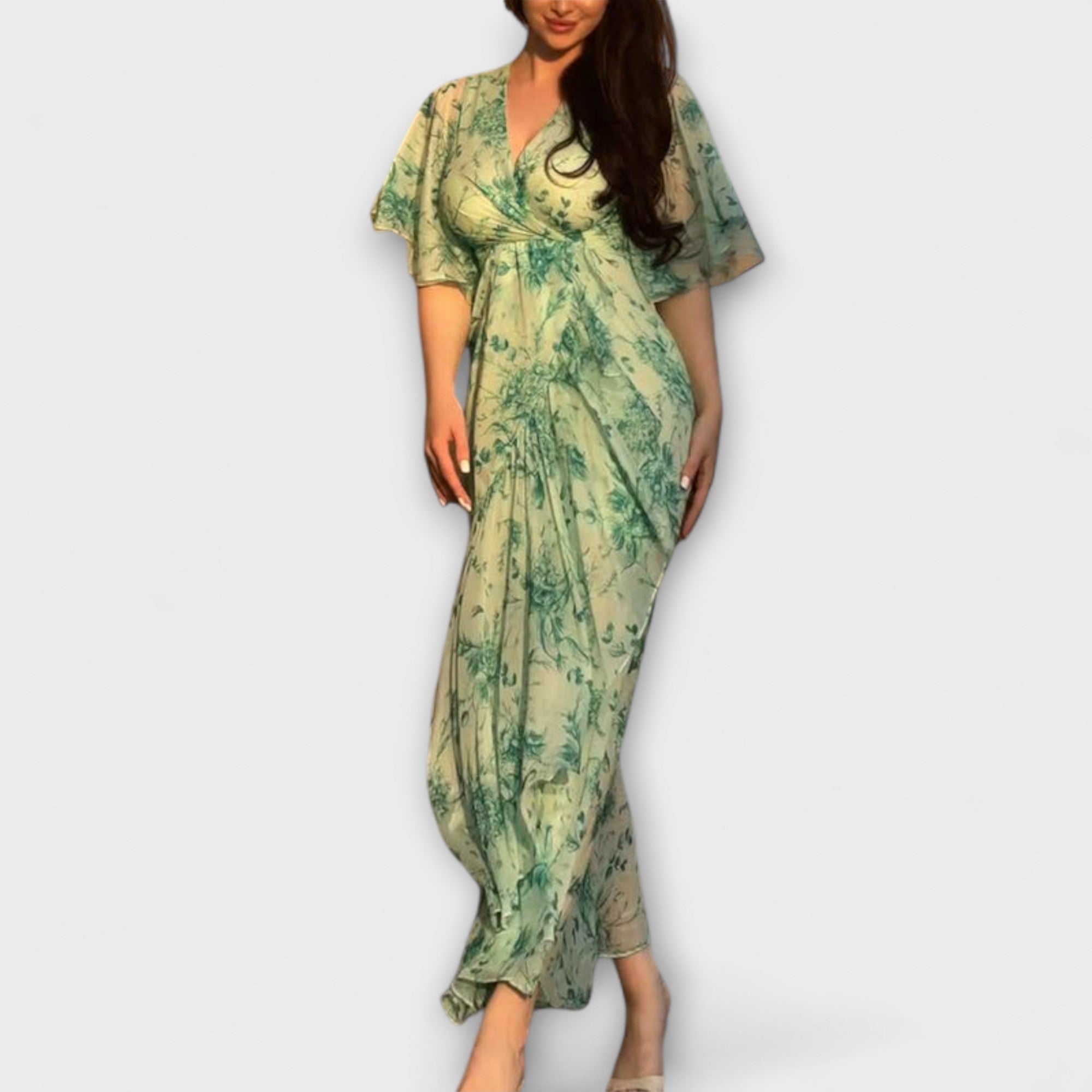 Friedl | Elegante abito floreale con scollo a V — 3
