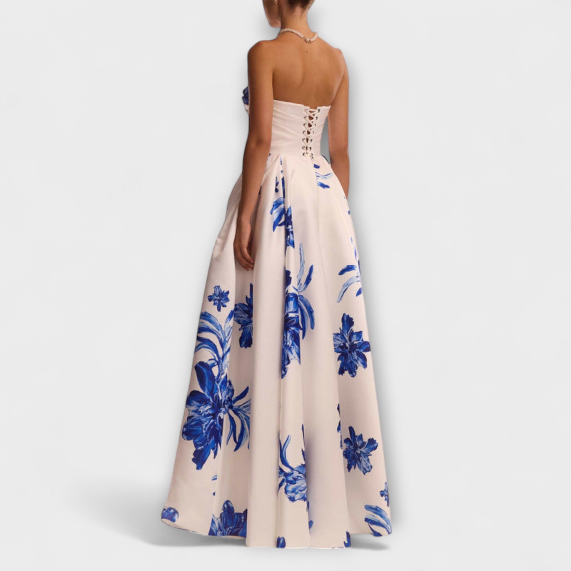 Alina | Maxi abito floreale chic con spalle scoperte — 3