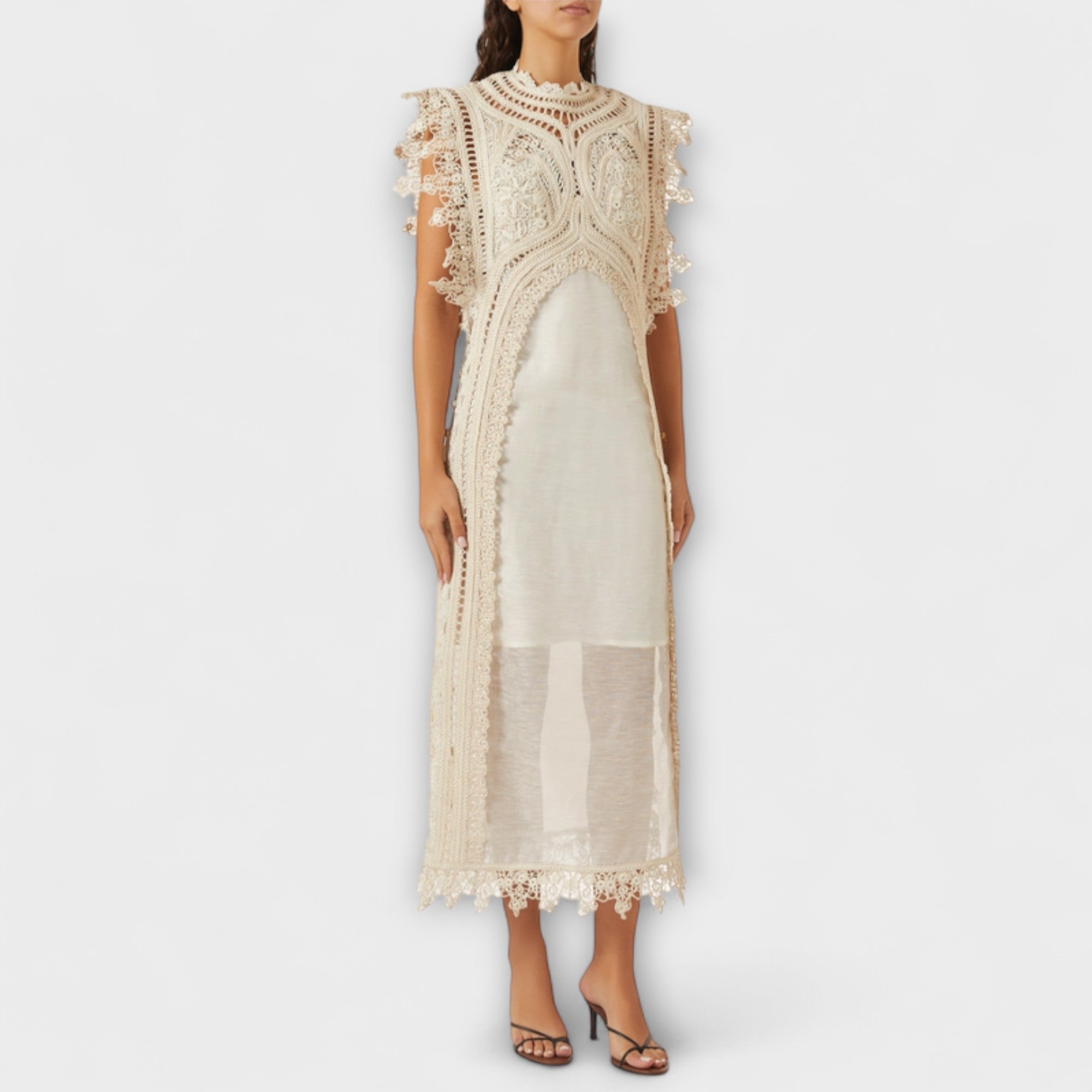 Sarah | Abito lungo in organza intrecciata — 1