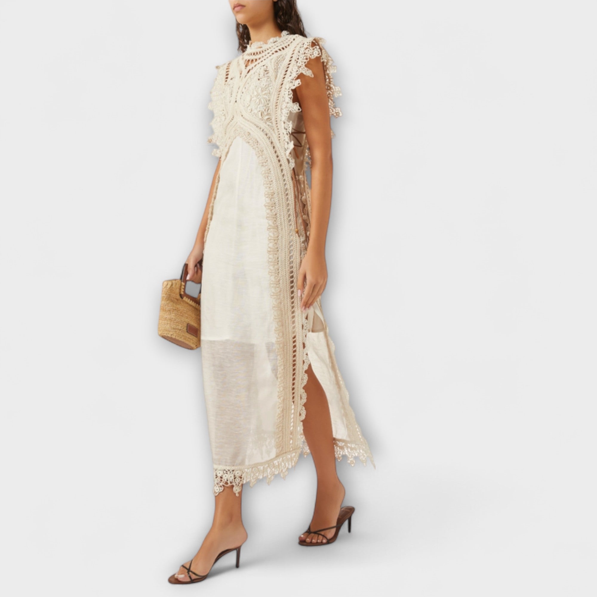 Sarah | Abito lungo in organza intrecciata — 2