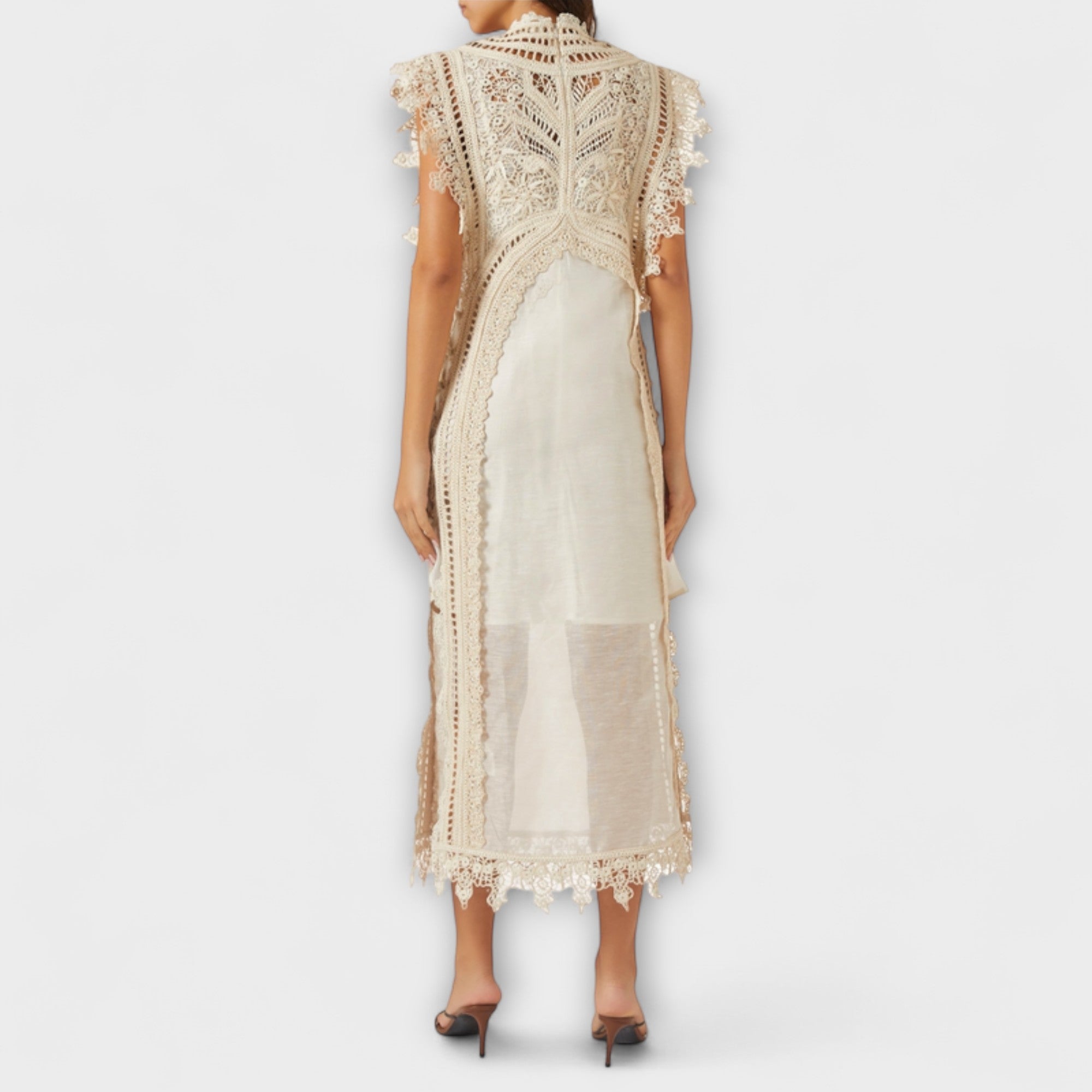 Sarah | Abito lungo in organza intrecciata — 3