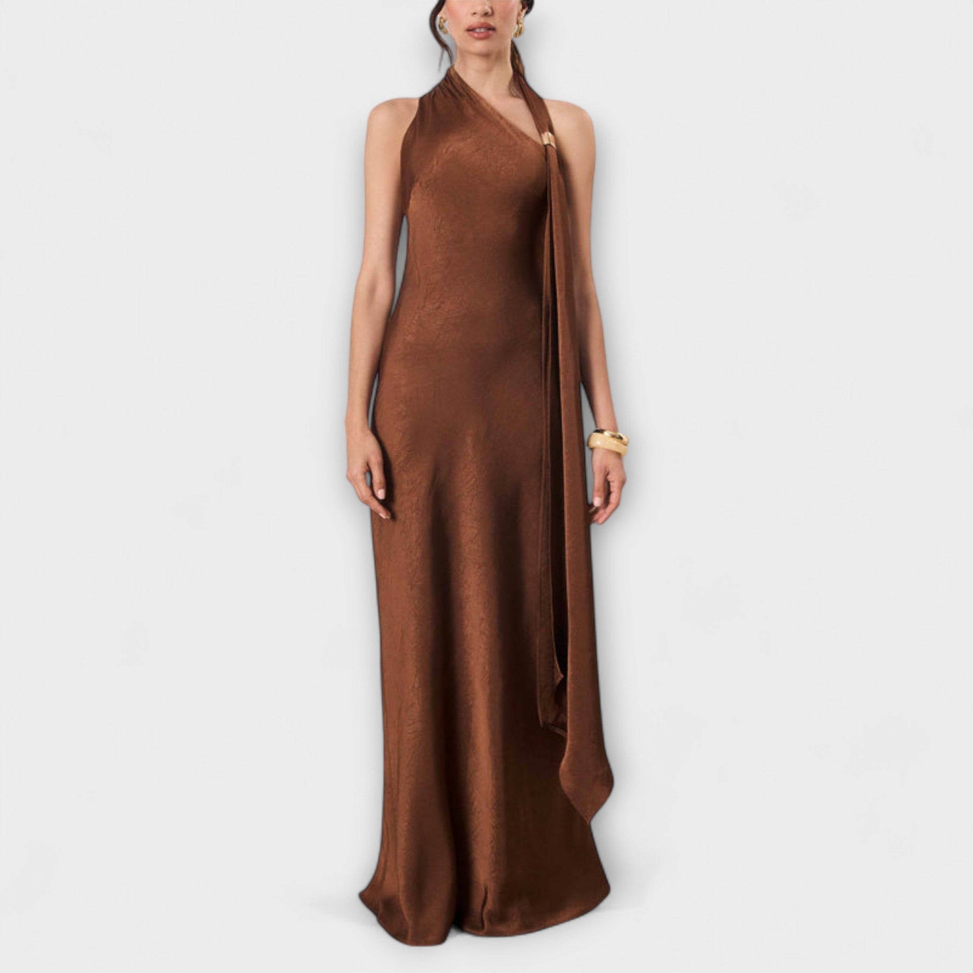 Antonia | Maxi abito chic in raso — 1