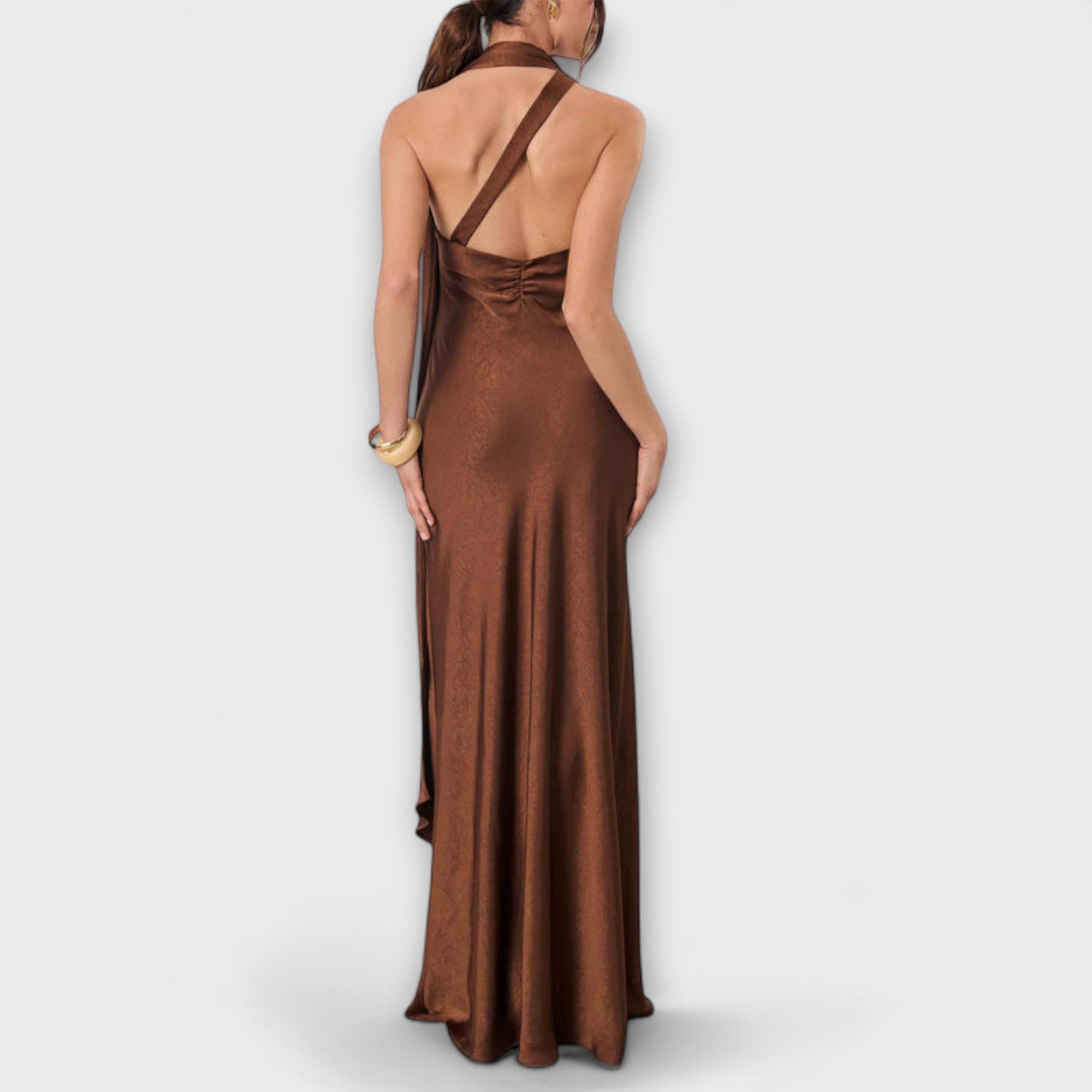 Antonia | Maxi abito chic in raso — 3