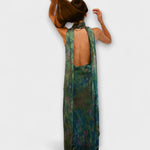 Jennifer | Abito lungo Monet con stampa Iris — 2