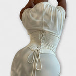Fiona | Abito lungo con corsetto senza spalline — 2