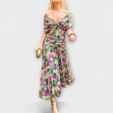 Lucia | Maxi abito chic con scollo a V — 3
