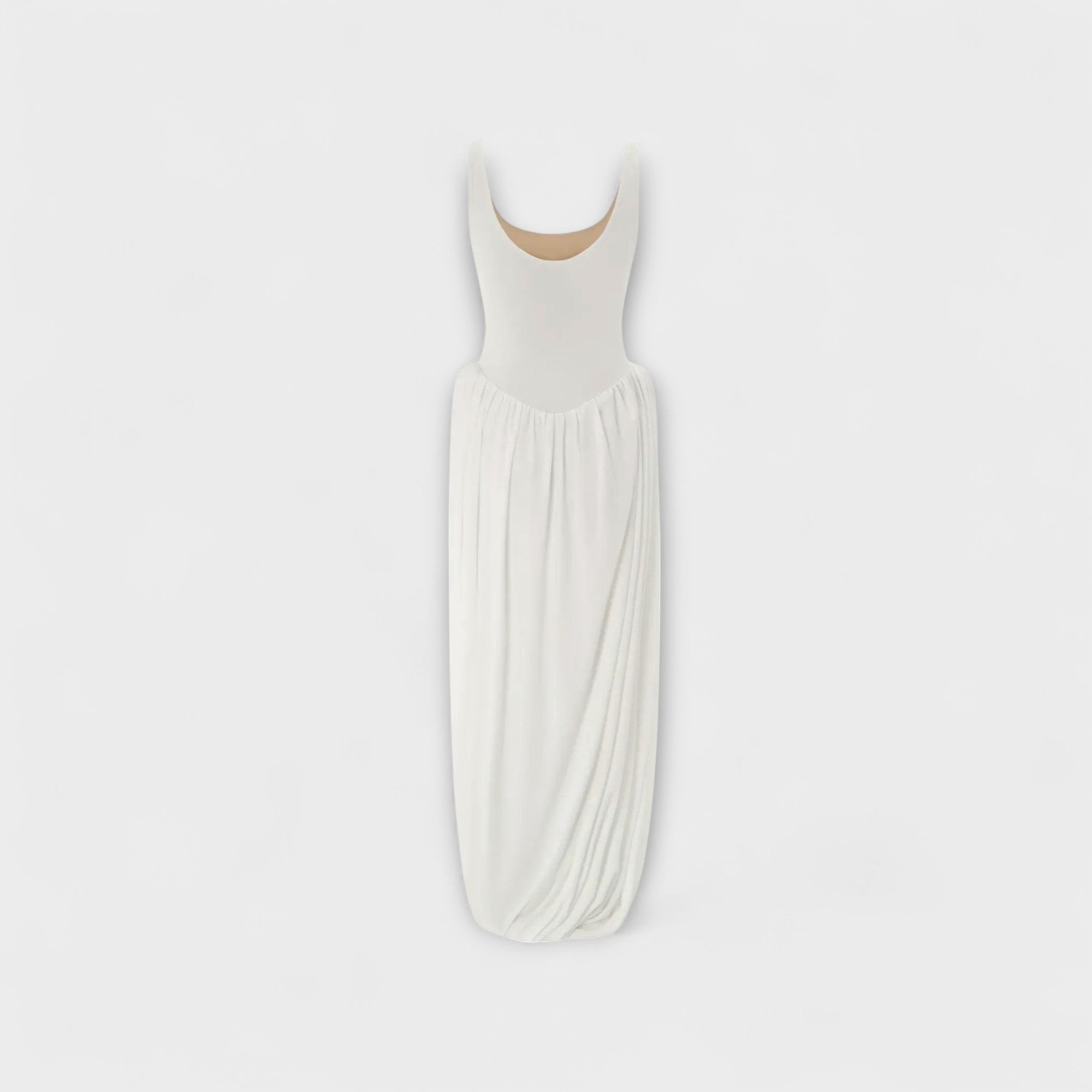 Nicole | Maxi abito drappeggiato con gonna scultorea e spacco laterale — 6