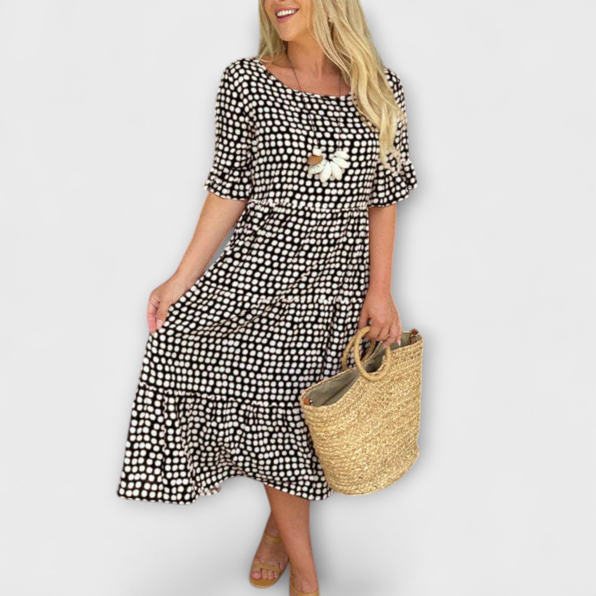 Marlene | Abito midi casual a strati — 1