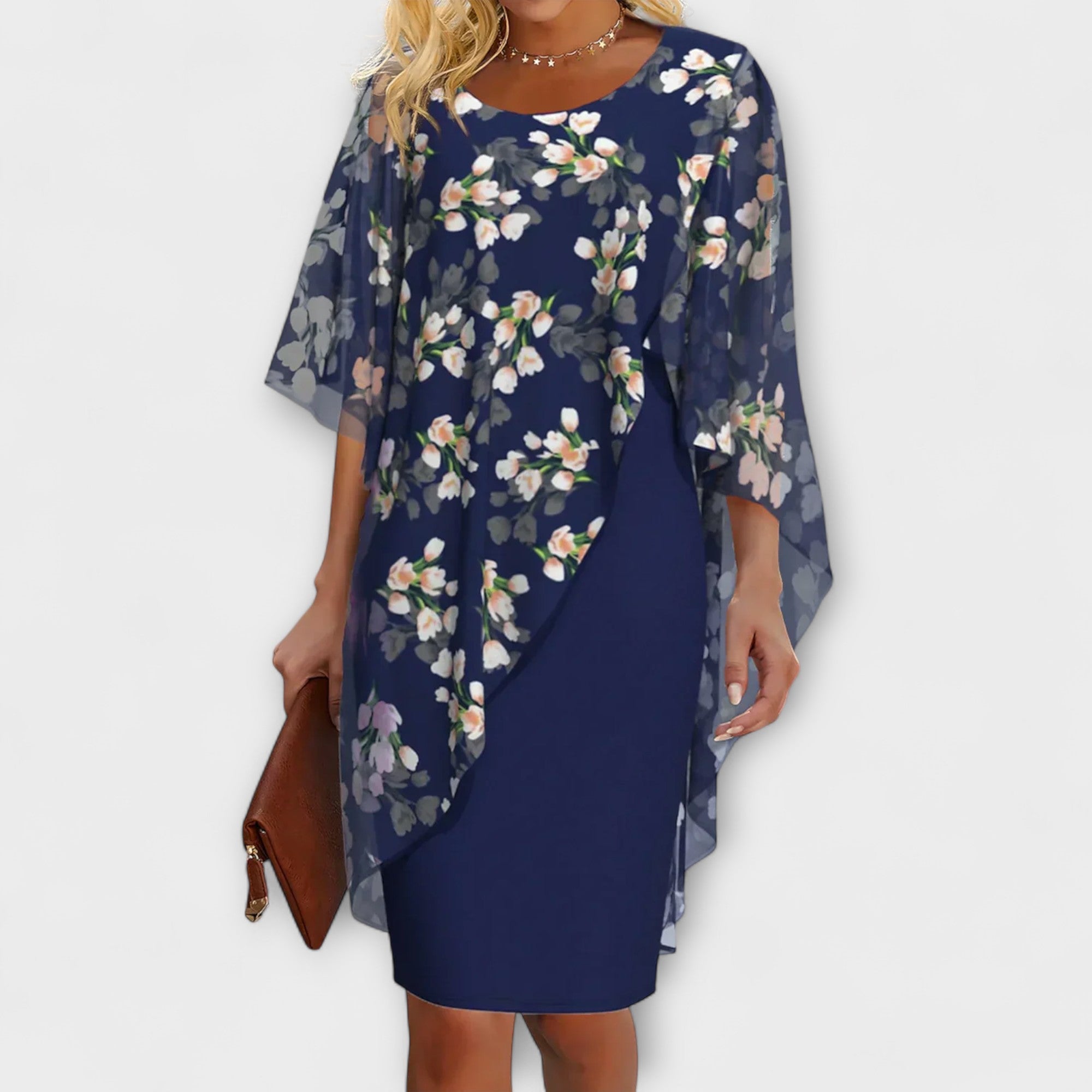 Brigitte | abito da donna in chiffon floreale — 1