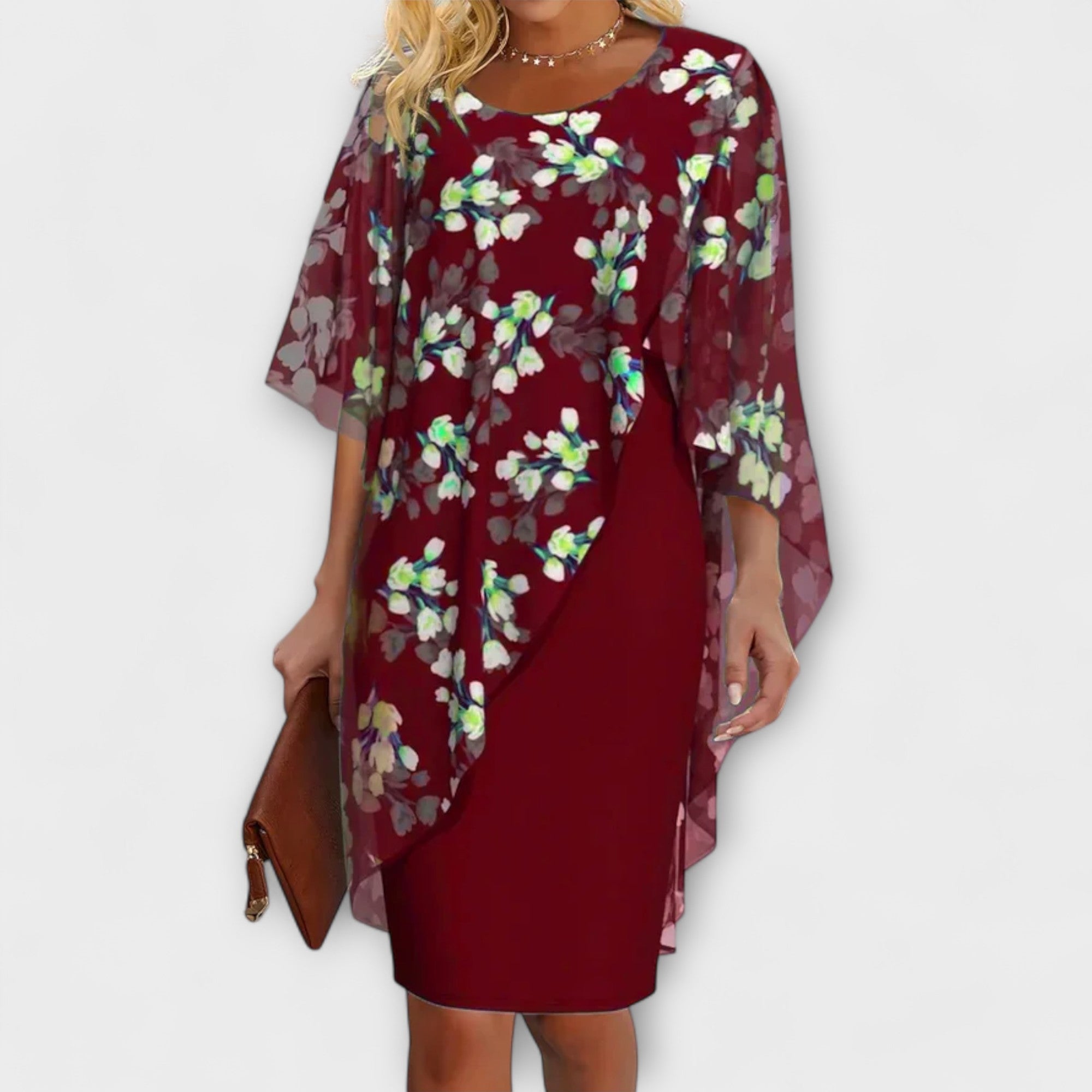 Brigitte | abito da donna in chiffon floreale — 3