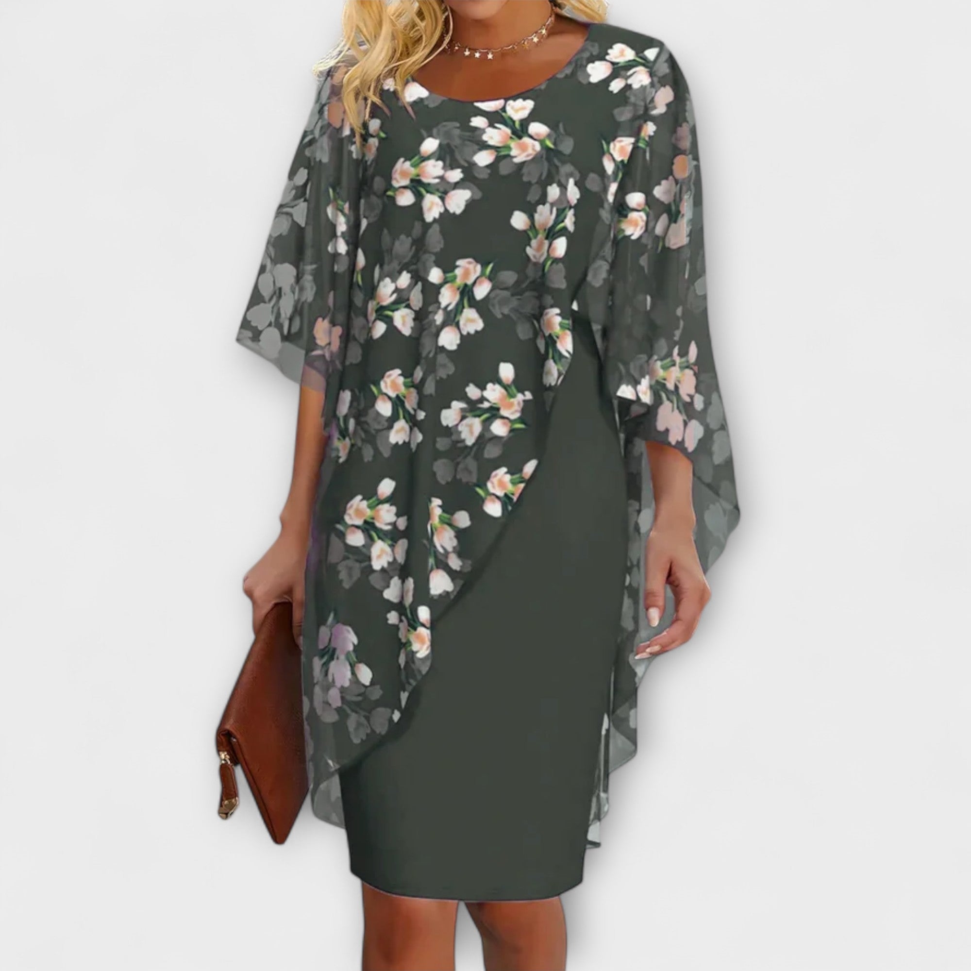 Brigitte | abito da donna in chiffon floreale — 4