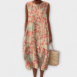Angelika | Abito midi dal design floreale vintage — 1