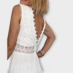 Solveig | Ninfea Abito midi boho senza maniche con dettagli in pizzo — 6
