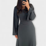Birgit | Abito chic in maglia con dettaglio in vita — 3