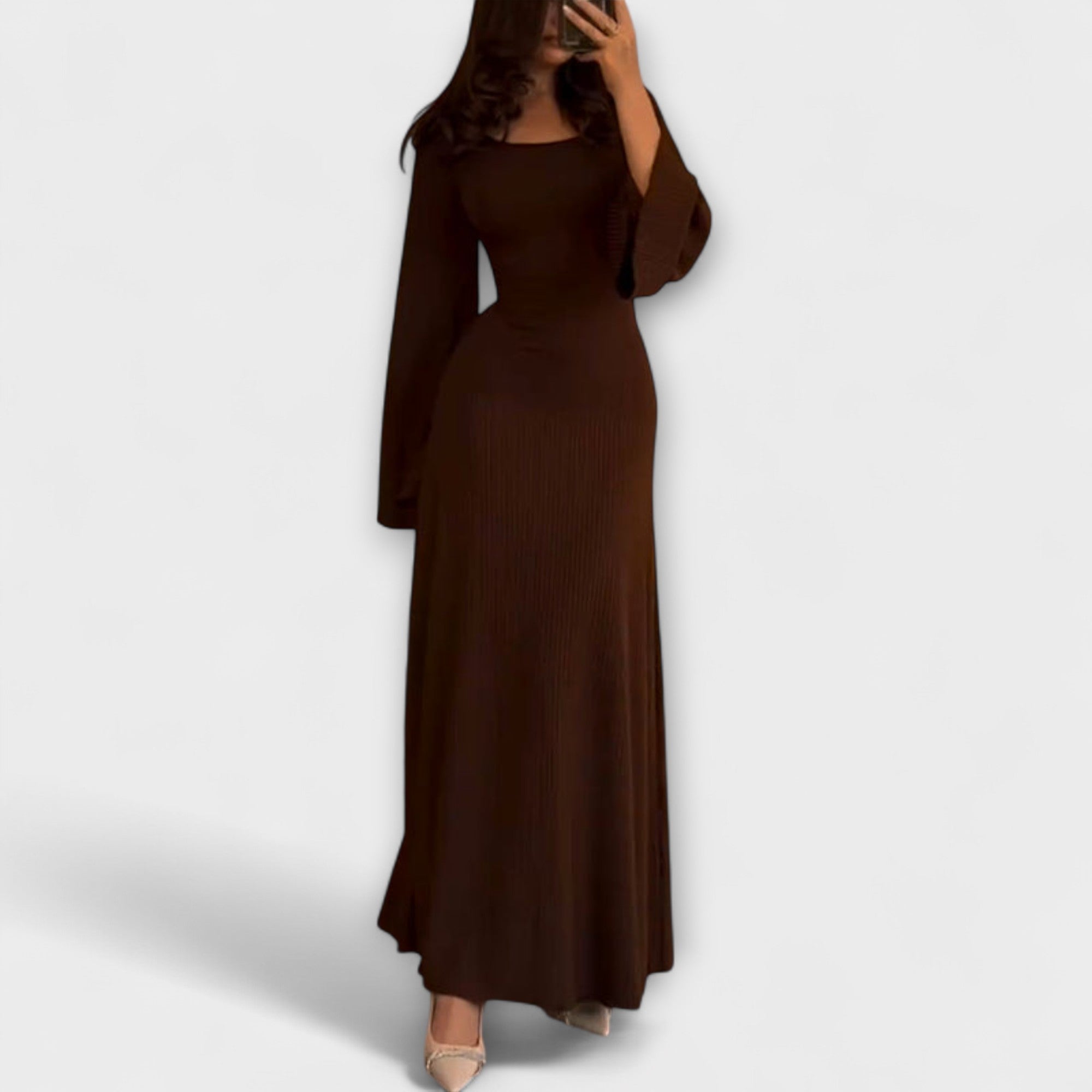 Birgit | Abito chic in maglia con dettaglio in vita — 5