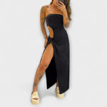 Lara | Abito body con fascia e spacchetti laterali — 1