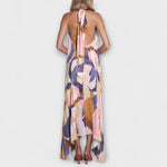 Adele | Abito midi chic plissettato con scollo all'americana, schiena scoperta e cinturino — 5