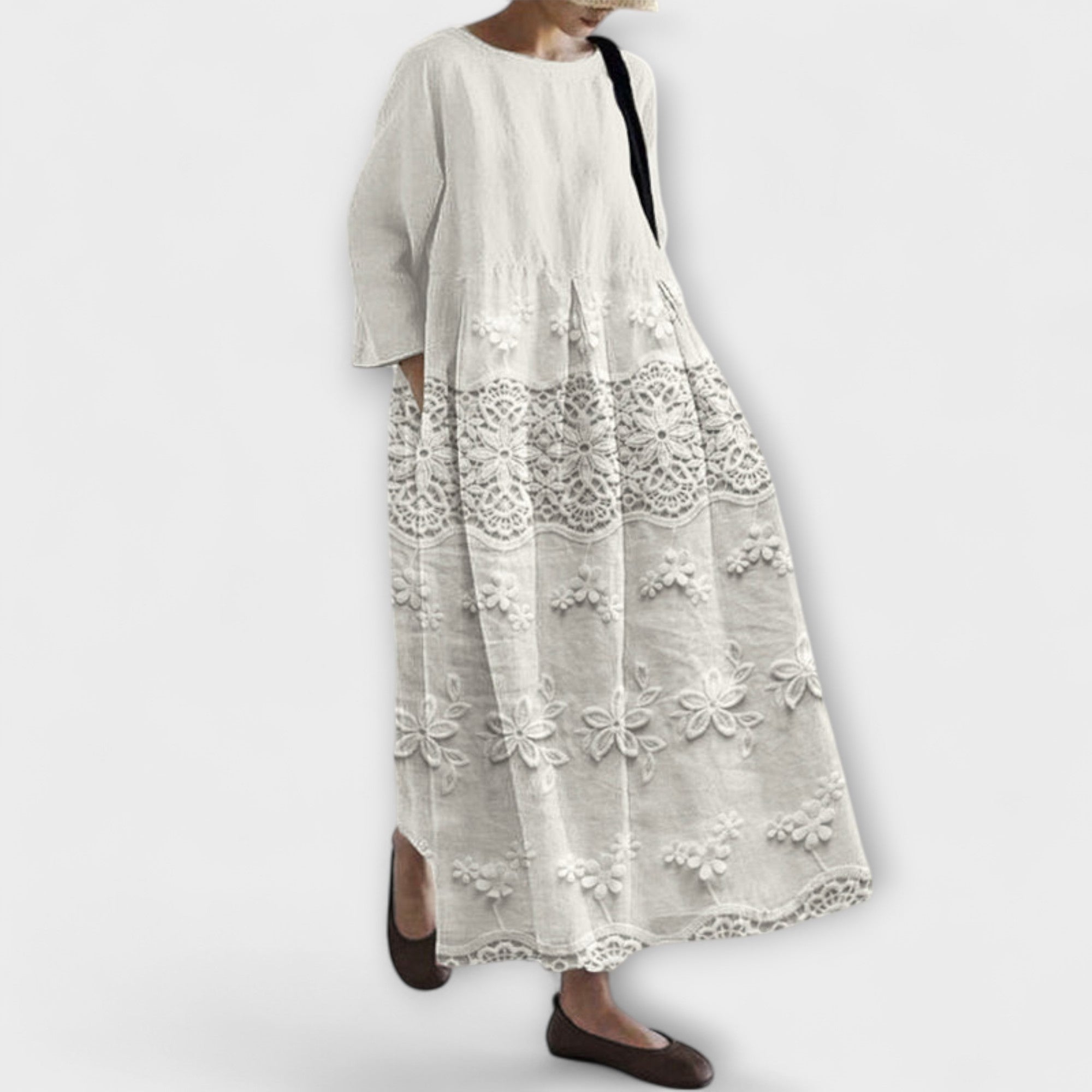 Frieda | Abito con motivo pizzo — 1