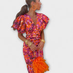Maria | Abito elegante con scollo a V e maniche a sbuffo — 1