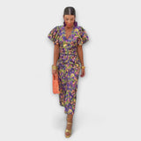Maria | Abito elegante con scollo a V e maniche a sbuffo — 4