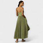 Margaretha | Abito midi con gonna a pieghe realizzato in tulle con design bustier — 4