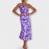 Hanna | Abiti eleganti con stampa floreale asimmetrici — 4
