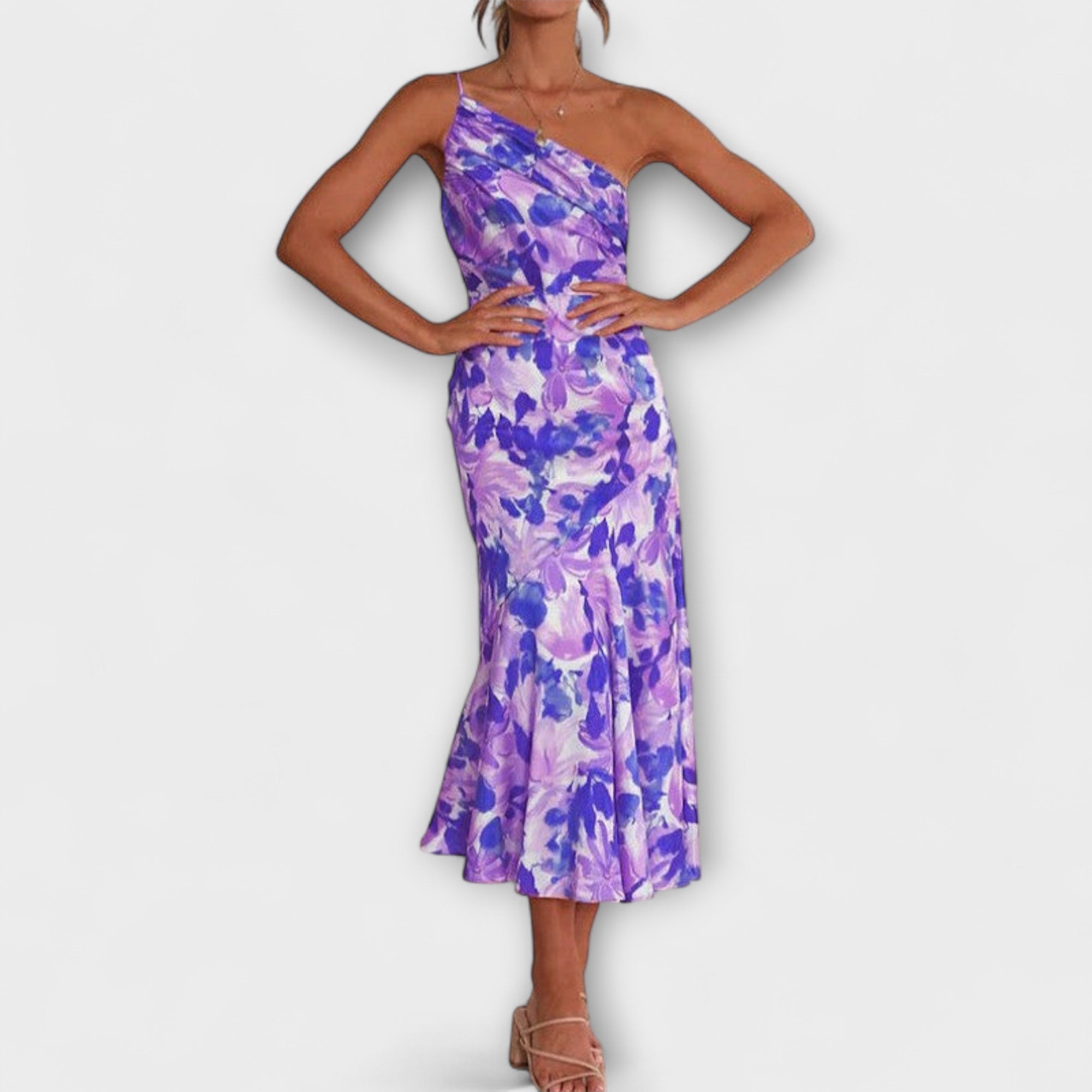 Hanna | Abiti eleganti con stampa floreale asimmetrici — 4