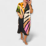 Nora | Abito casual con stampa di foglie colorate — 2