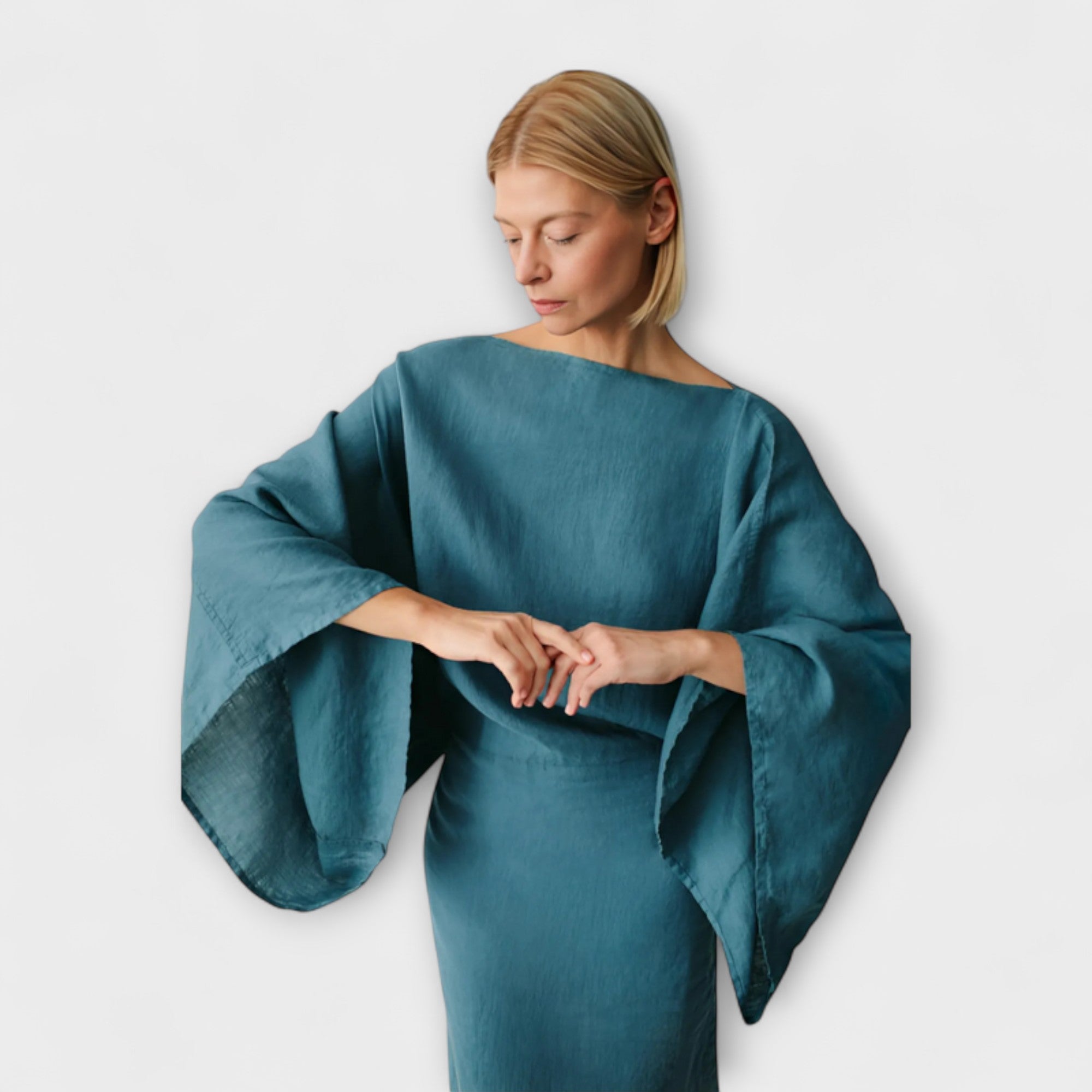 Merle | Abito kimono realizzato in lino e cotone — 3