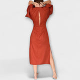 Ilse | Abito casual con scollo a V e cravatta — 4
