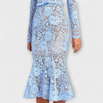 Monika | Elegante abito midi realizzato in pizzo floreale — 4