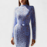 Monika | Elegante abito midi realizzato in pizzo floreale — 6