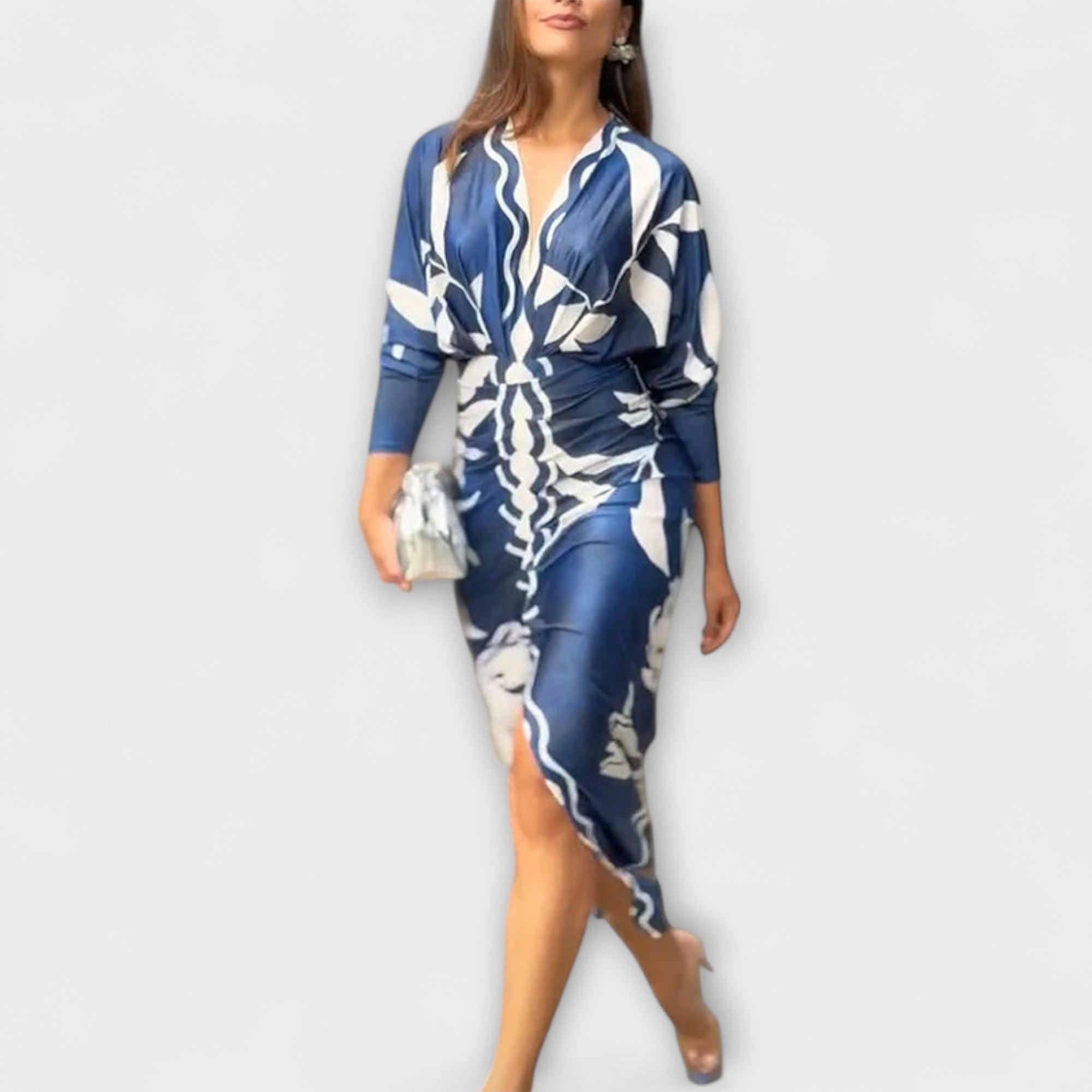 Gunda | Abito midi con stampa dolman brasiliana — 4