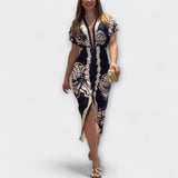 Gunda | Abito midi con stampa dolman brasiliana — 6
