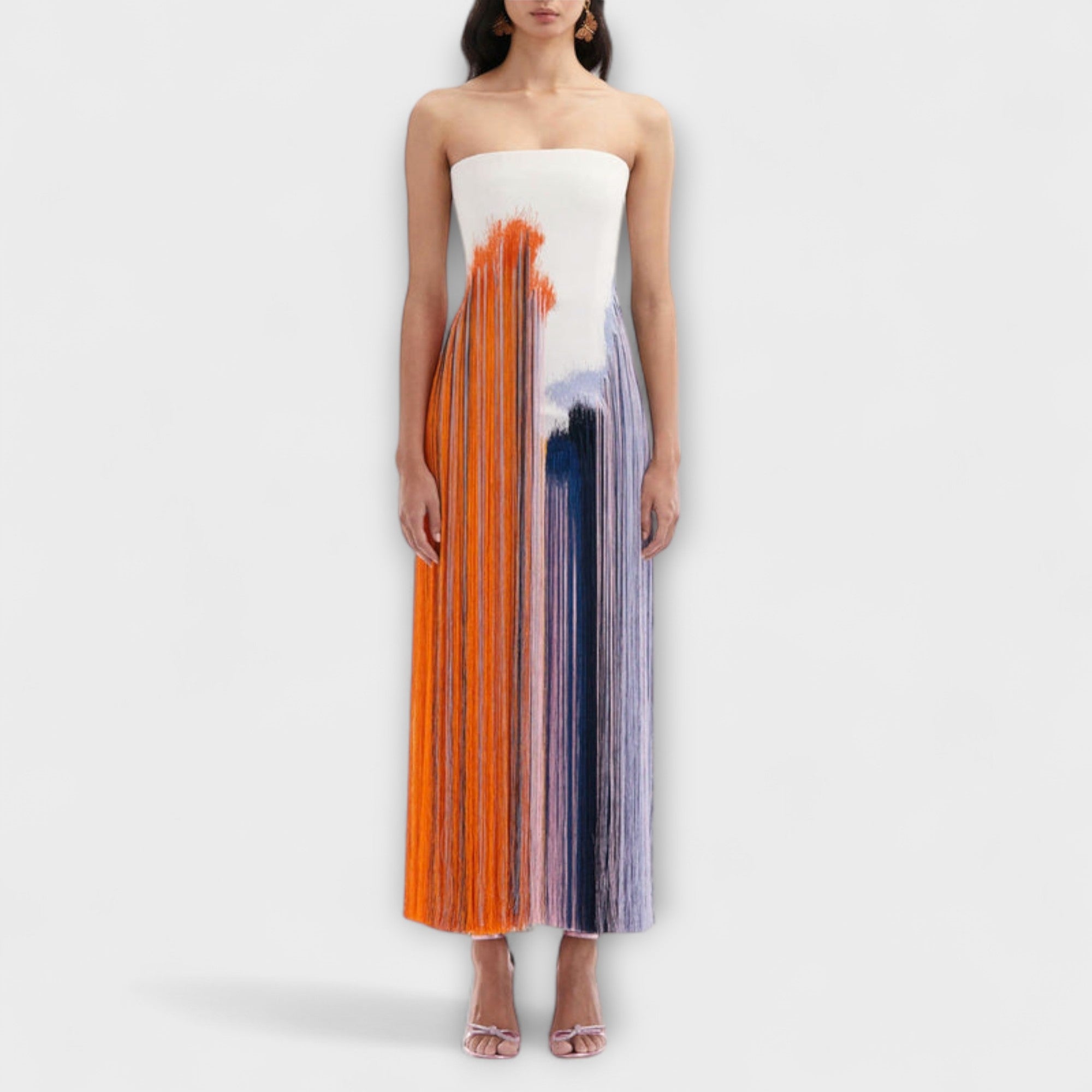 Konstanze | Abito chic a blocchi di colore con nappe alla moda — 1