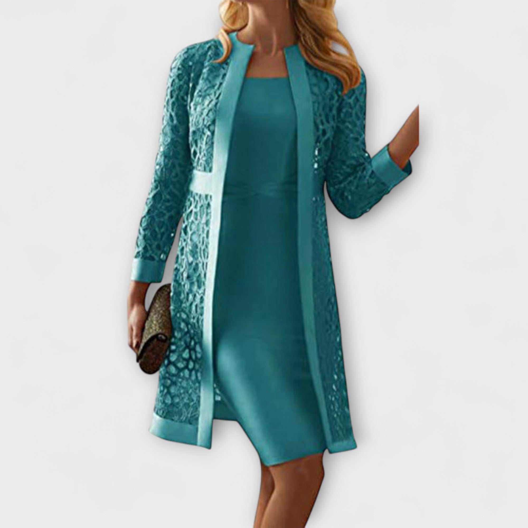 Annette | Elegante abito in pizzo due pezzi — 5