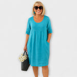 Therese | Abito casual in lino con tasche — 1