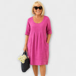 Therese | Abito casual in lino con tasche — 3