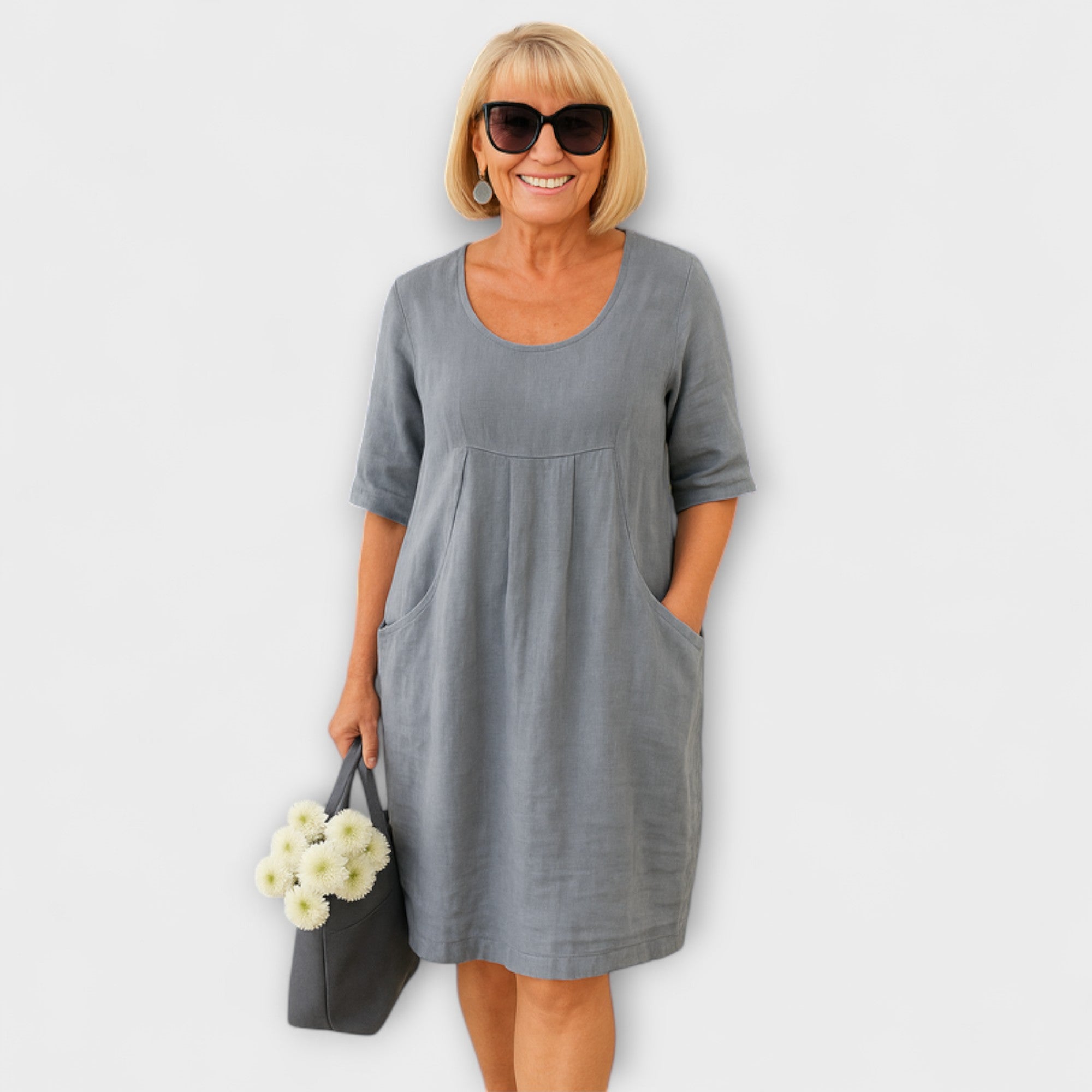 Therese | Abito casual in lino con tasche — 4