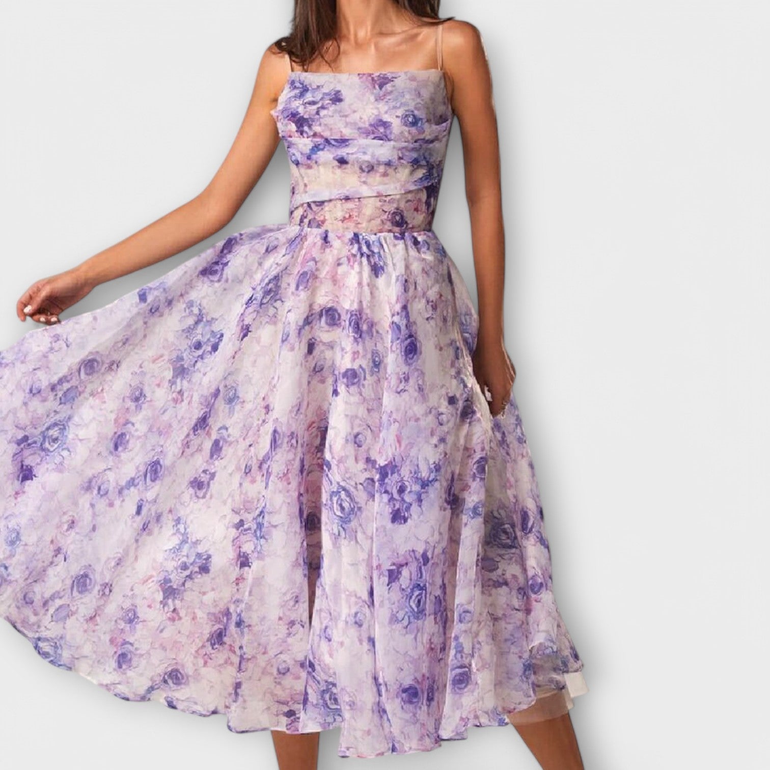 Ute | Elegante abito midi in chiffon — 1